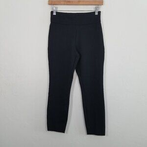 Express Pull-On Columnist Cropped High Rise Stretch Dress Pants Black Size XS